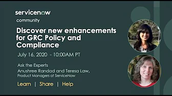 7/16 Ask the Experts: Discover new enhancements for GRC Policy and Compliance