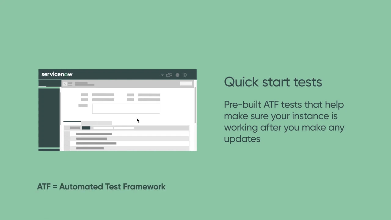 Getting started with quick start tests