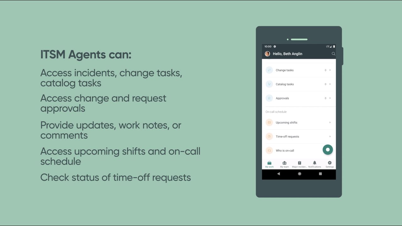 ITSM mobile experience | Overview, installation and accessing the app