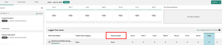 Time Sheet Portal with Resource Assignments
