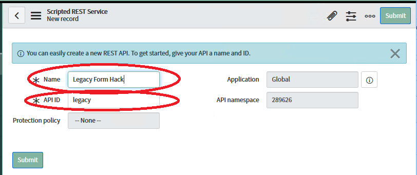 Hacking the Scripted REST API to process a form