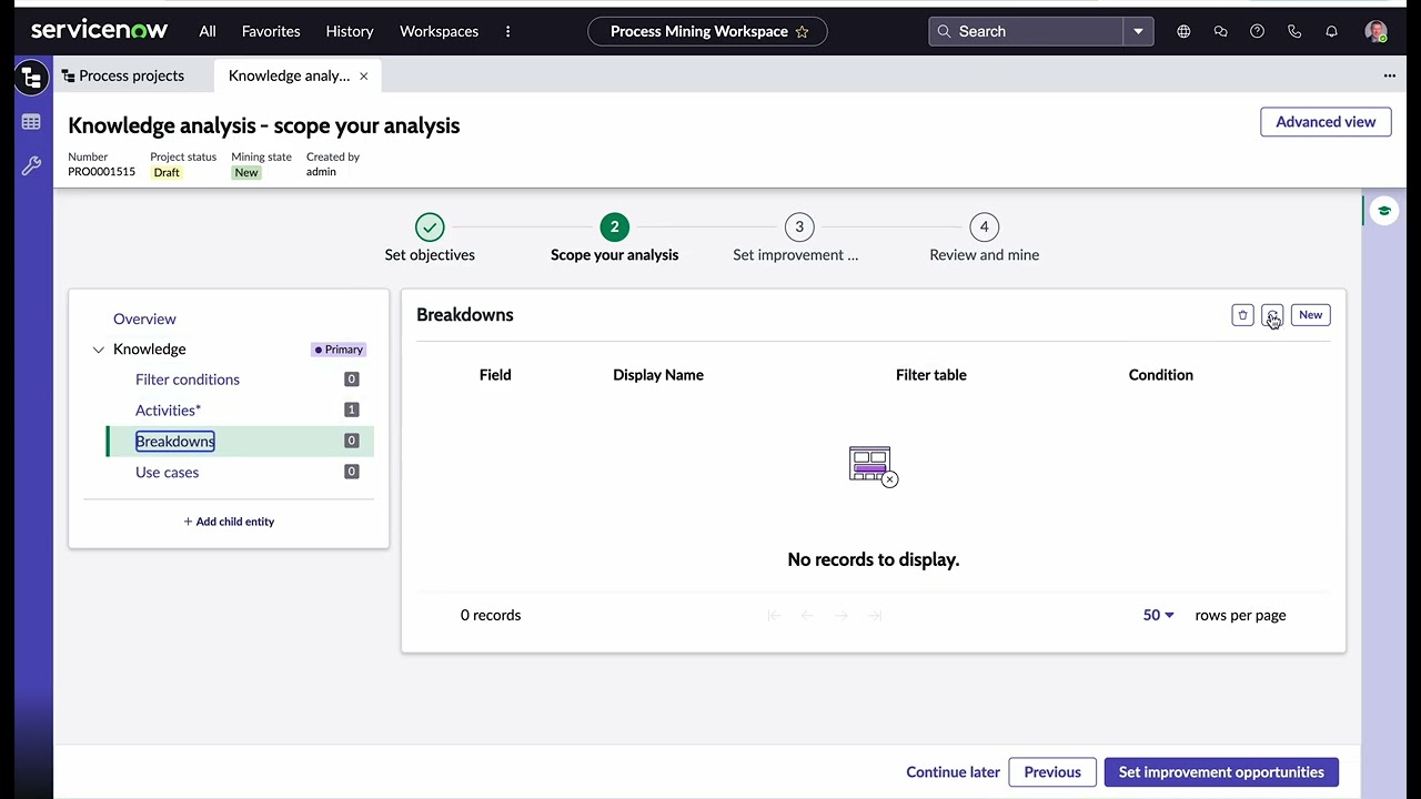 Point ServiceNow Process Mining to Knowledge Base and spot inefficiencies