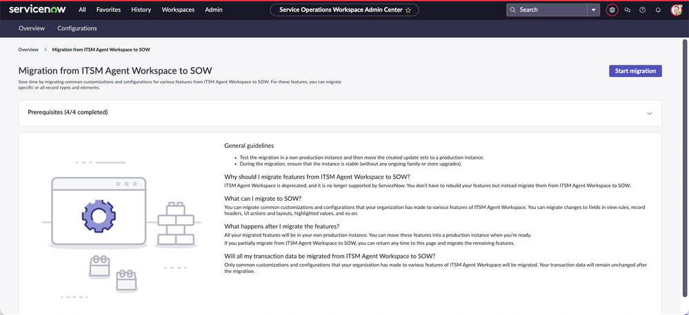Migration Utility for Service Operations Workspace