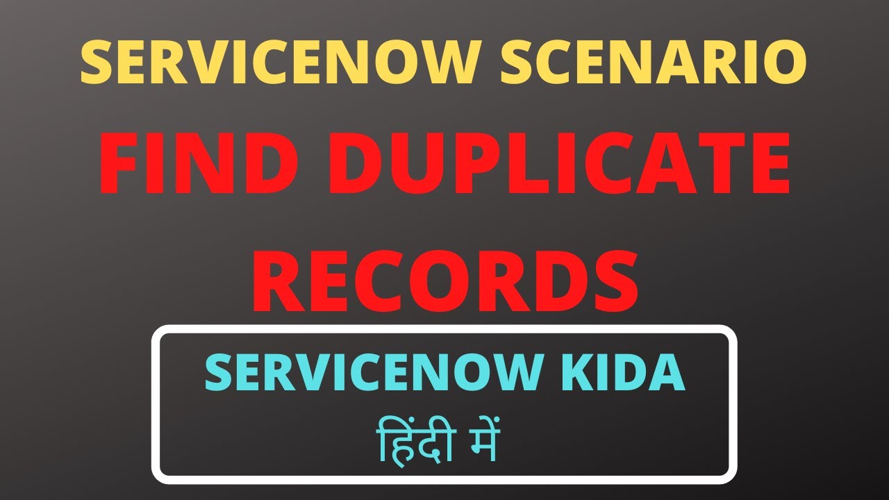 ServiceNow Interview Question: Find Duplicate Record in ServiceNow | Coding Scenario