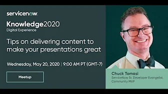 Success Meetup: Chuck Tomasi - shares tips on delivering content to make your presentations great