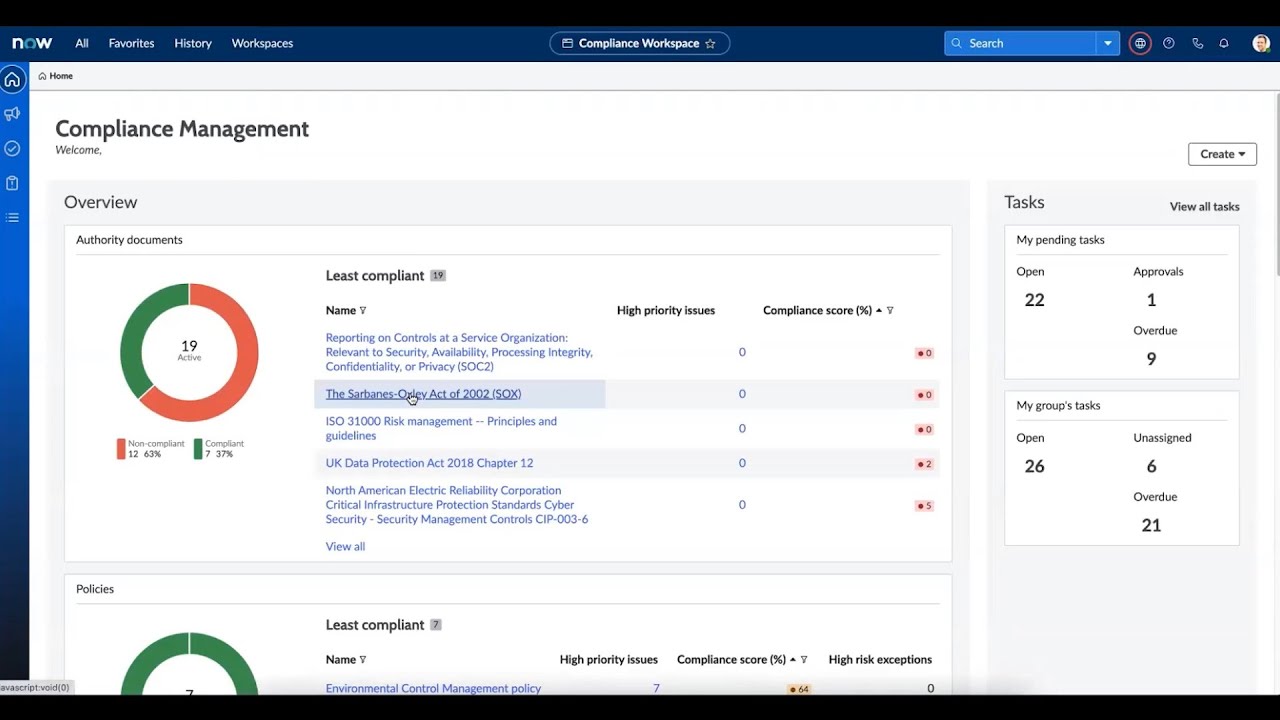 Building a Governance Framework with Policy and Compliance
