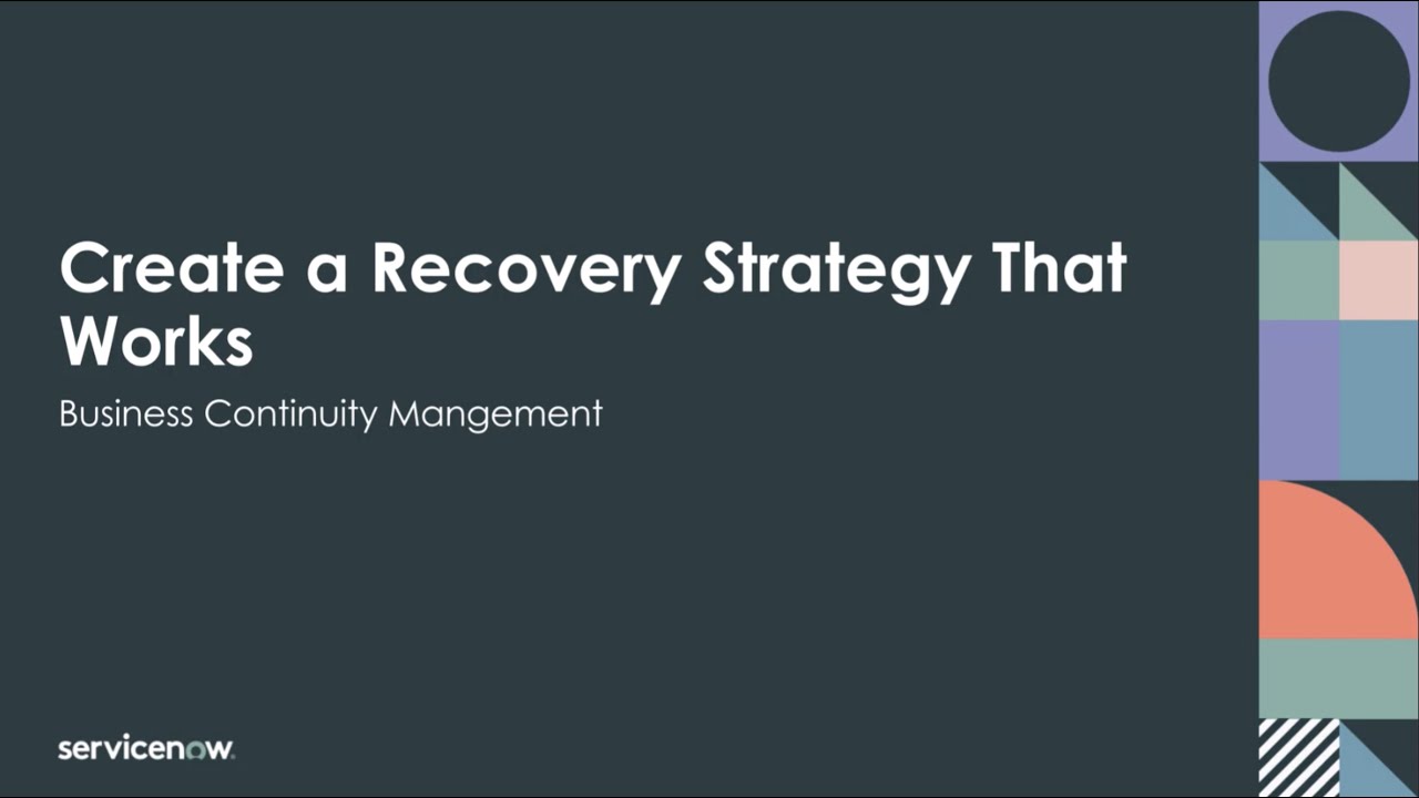 Create a recovery strategy that works with BCM