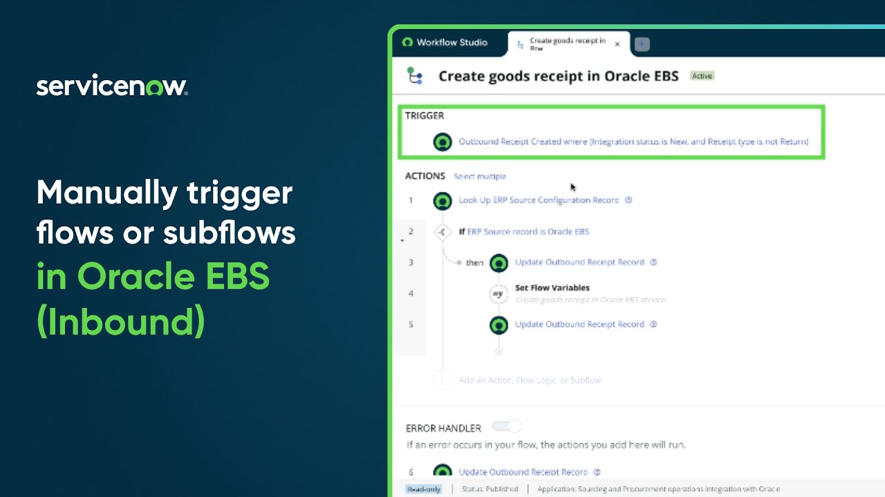 Manually Trigger Flows or Subflows in Oracle EBS(Inbound)