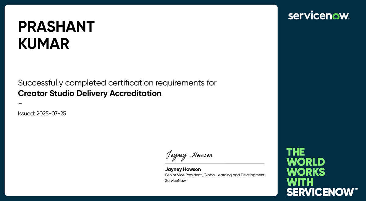 Creator Studio Delivery Accreditation