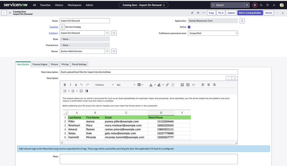 Import On-Demand: Automate File Imports using ServiceNow