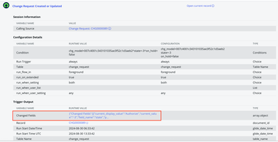Flow Designer: Changed Fields