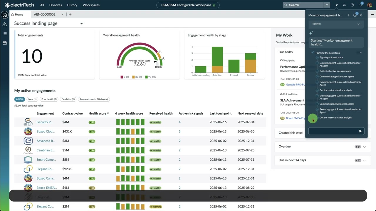 Customer Success Management Monitor Engagement Health AI Agent