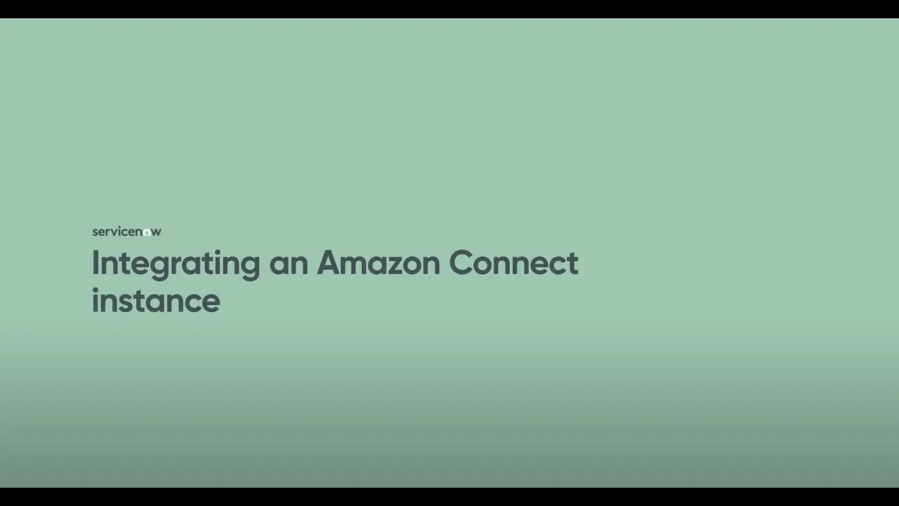 Integrating an Amazon Connect Instance