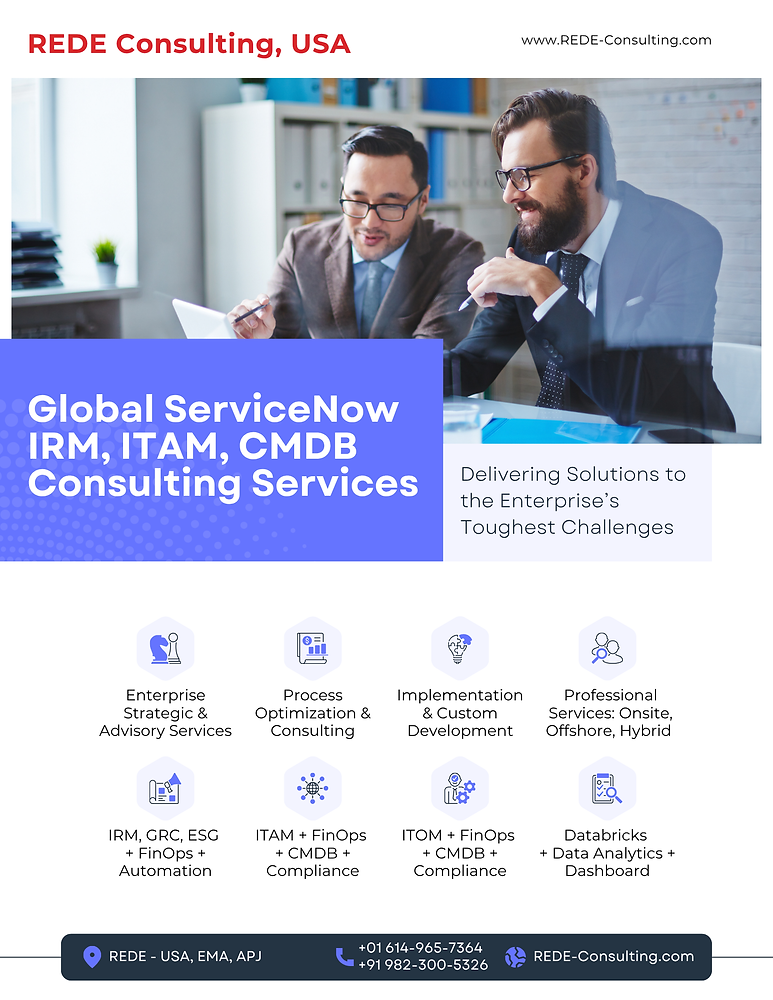 REDE Consulting – Empowering Global Enterprises with Tailored ServiceNow Solutions
