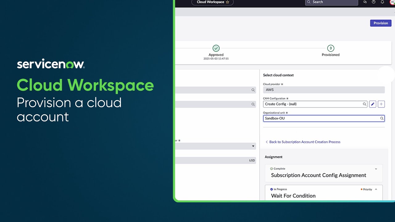 Provision a Cloud Workspace account