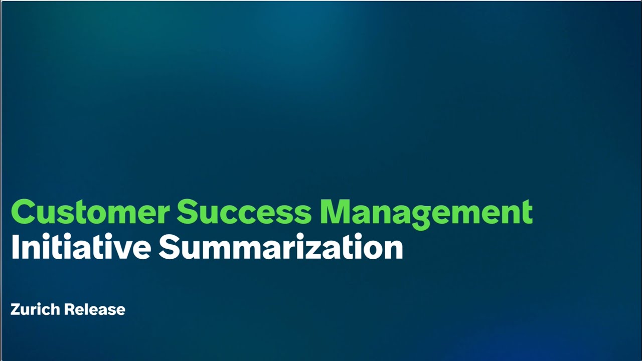 Success Summarization - Initiative Summarization