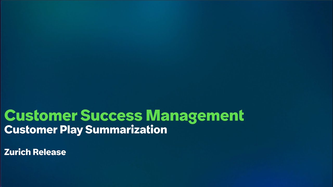 Success Summarization - Customer Play Summarization