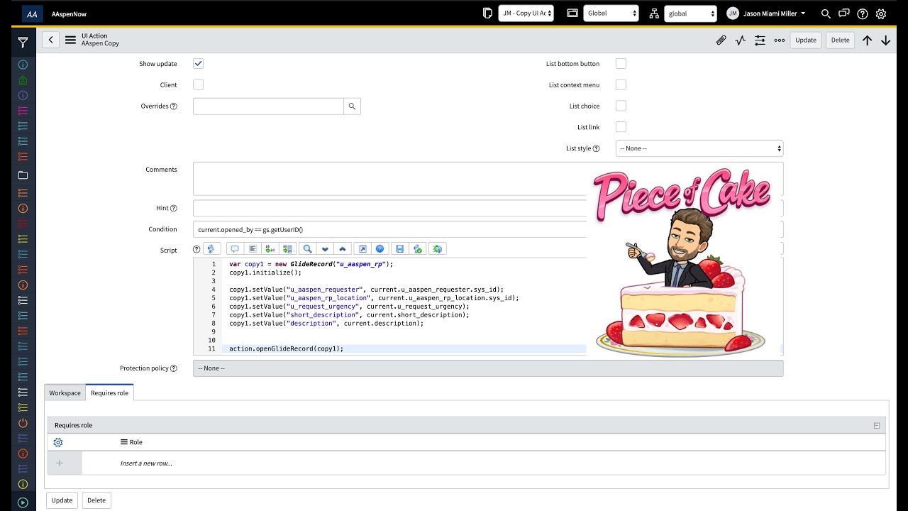 ServiceNow - 3 useful UI Actions every developer needs in New York