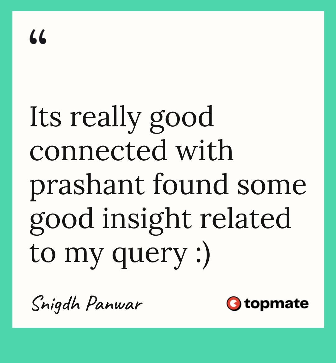 Another Topmate Feedback