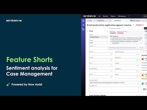 Now Assist for CSM - Sentiment Analysis