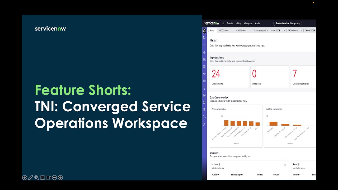 Feature Shorts: TNI - Converged Service Operations Workspace