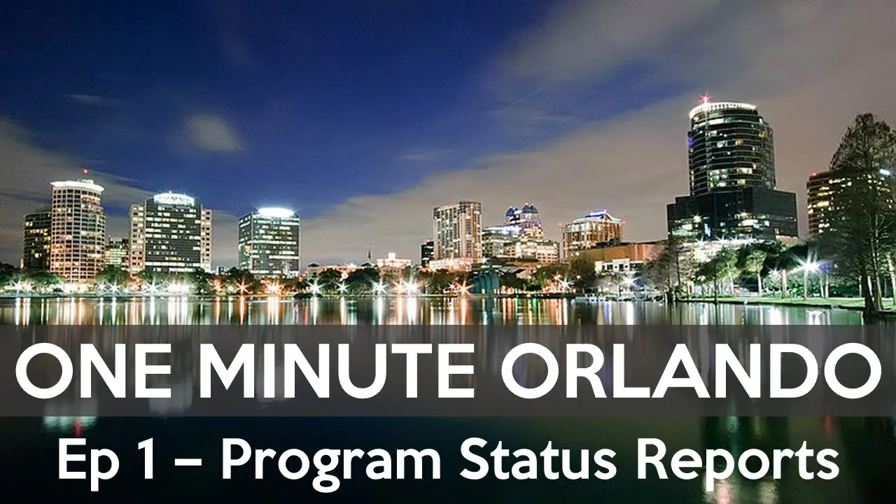 #ServiceNow One Minute M'Orlando - Program Status Reports