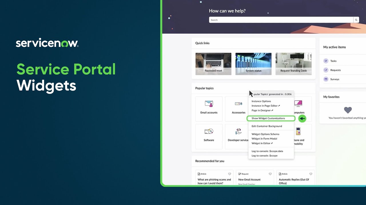 Service Portal | Widgets