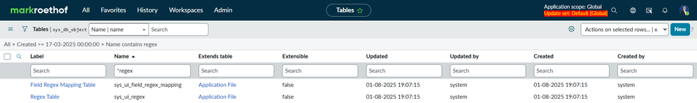 Zurich's Field Regex Mapping Tables (field validation for Configurable Workspaces)