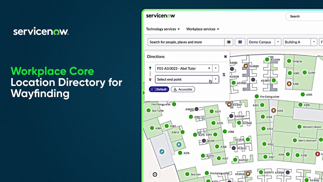 Workplace Core | Work with Map view on the Location Directory