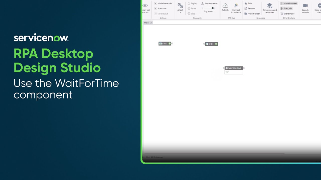 How to use the Wait For Time component