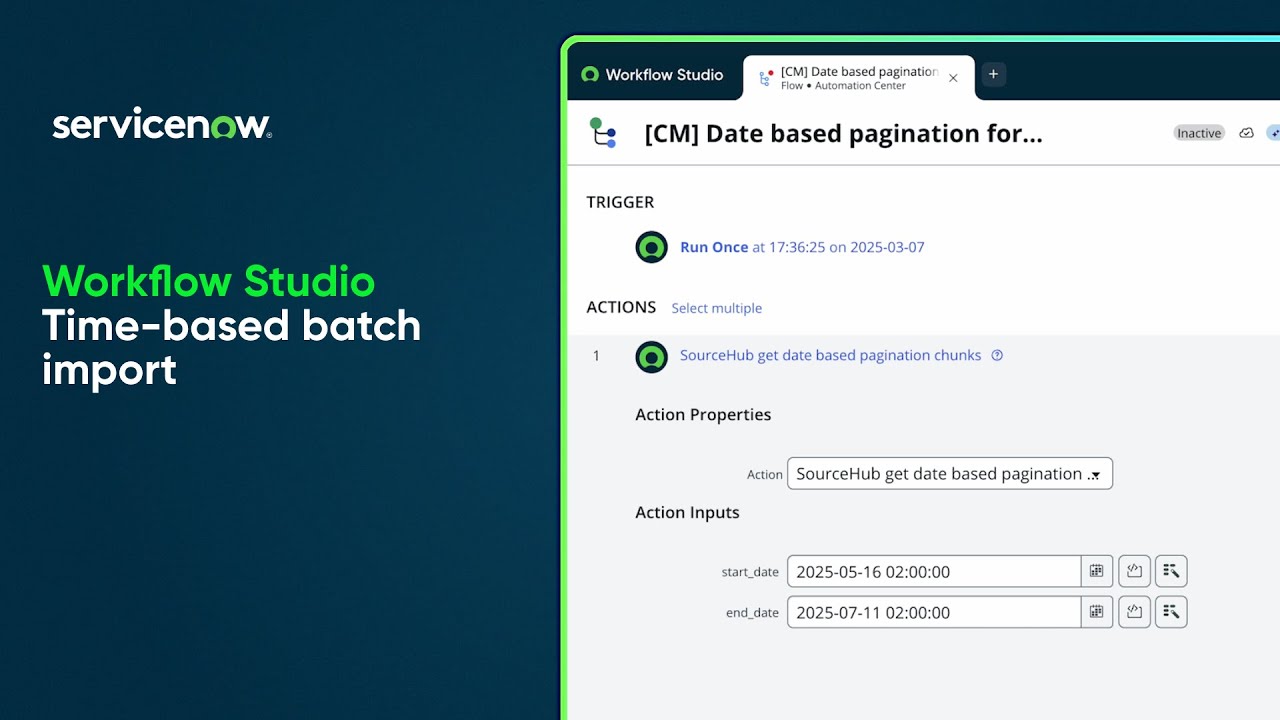Workflow Studio | Time-based batch import