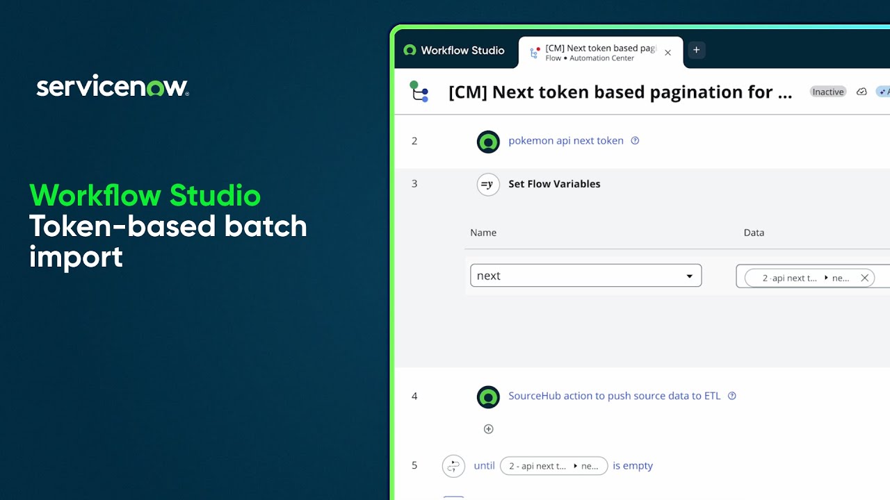 Workflow Studio | Token-based batch import