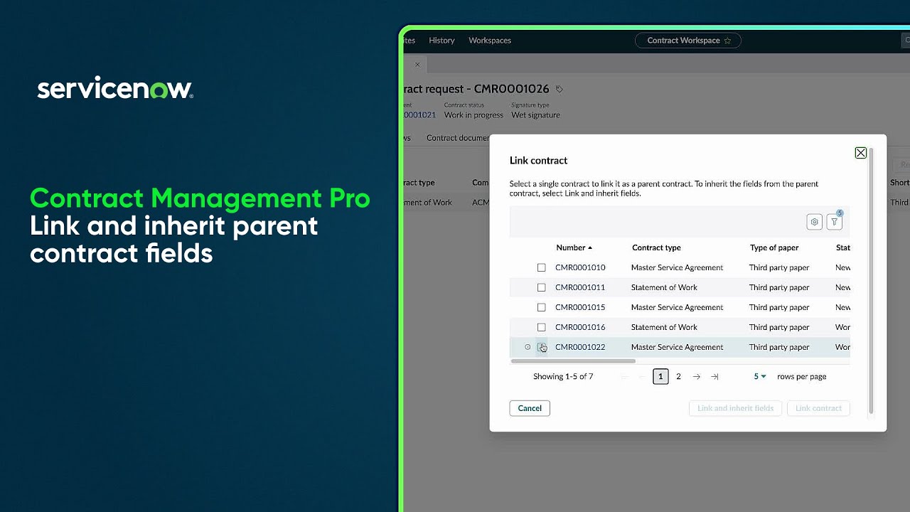 Contract Management Pro | Link and inherit parent contract fields