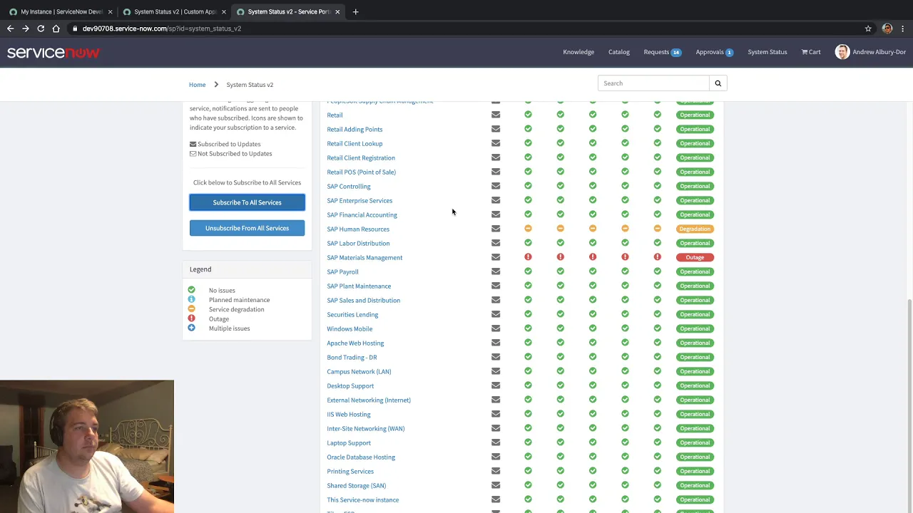 Custom App - System Status Page v2