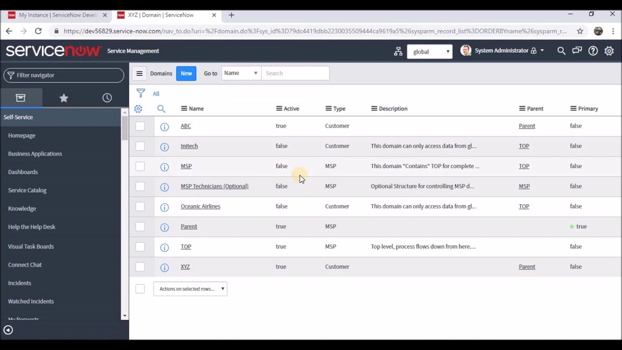 Domain Separation in ServiceNow Tutorial2