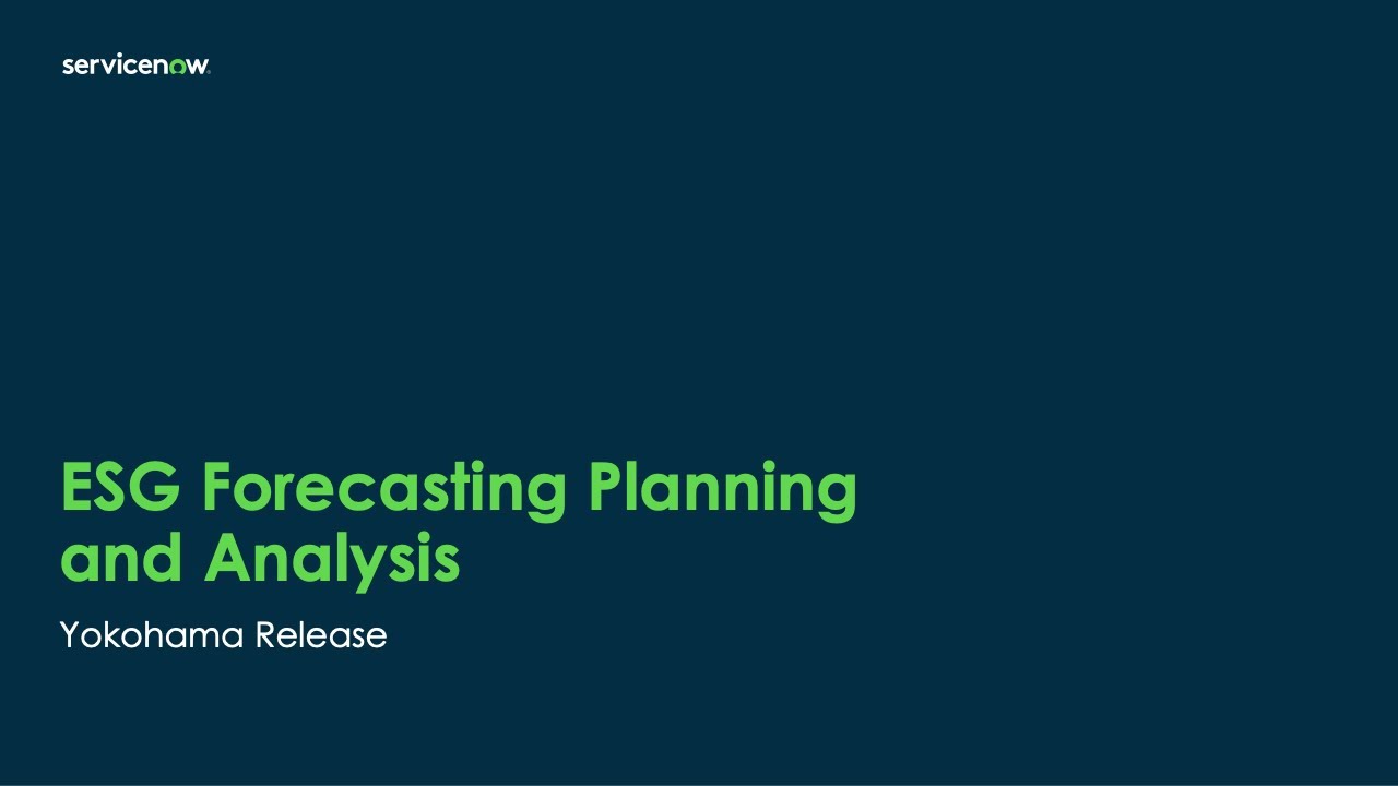 What's New in Yokohama: ESG Scenario Modeling Demo