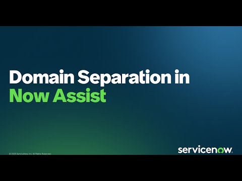 Domain Separation in Now Assist FAQ