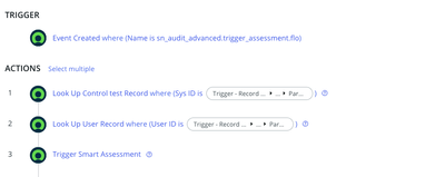 Triggering Smart Assessment from Flow without using code snippet