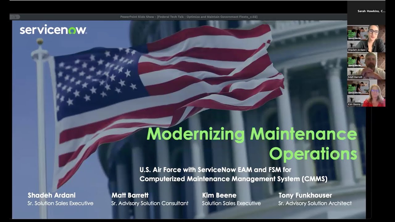 U.S. Public Sector Tech Talk: Modernize Maintenance Operations in the U.S. Air Force with EAM & FSM
