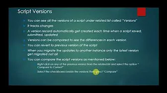 Script Version [ServiceNow]