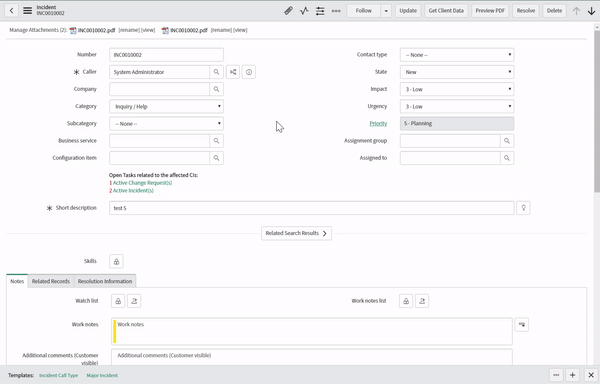 UI macro – show related tasks on form view