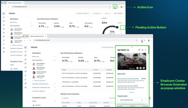 Browser Extension for Employee Center
