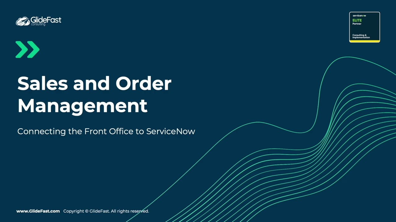ServiceNow Sales & Order Management Demo