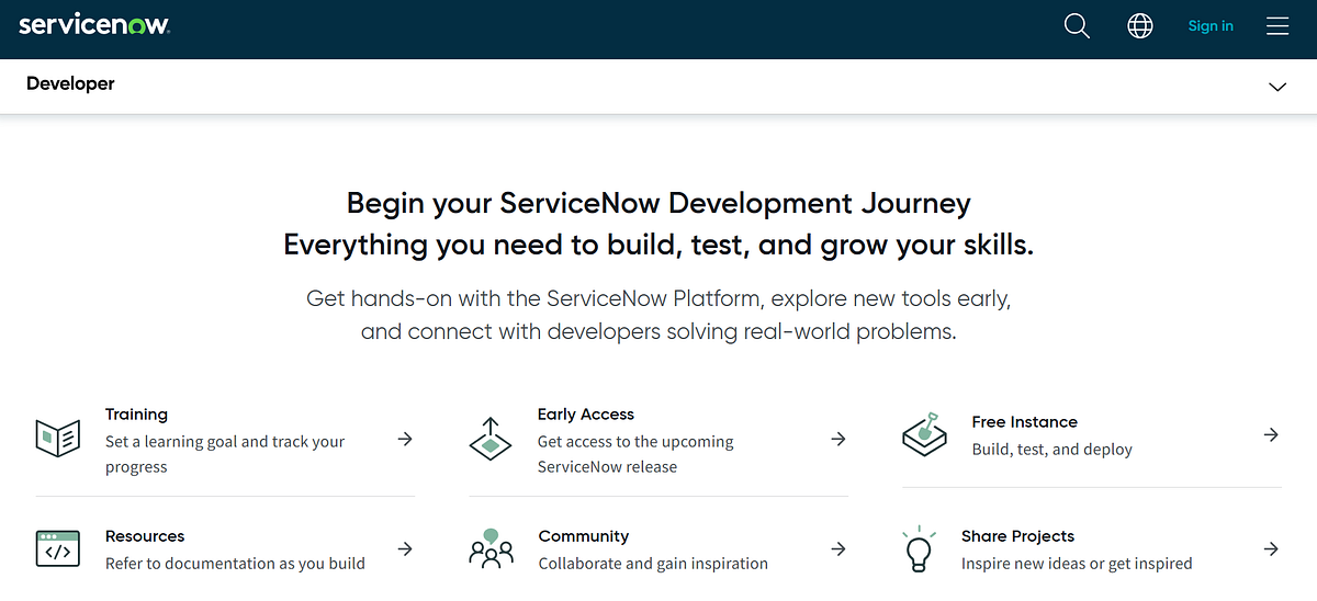 Brand New Look for ServiceNow Developer Site