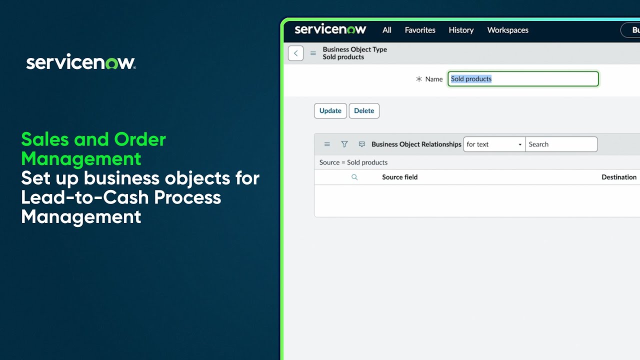Sales and Order Management | Set up business objects for Lead-to-Cash Process Management