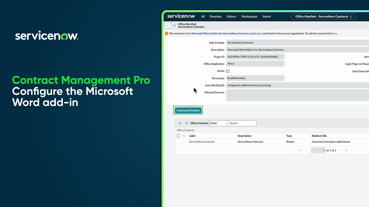 Contract Management Pro | Configure the Microsoft Word add-in for ServiceNow Contracts on MacOS