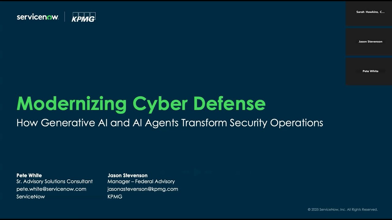 US Public Sector Tech Talk: Modernizing Cyber Defense: How AI Agents Transform Security Operations