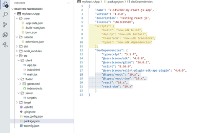 Stumbling around in the IDE - ReactJS running in ServiceNow