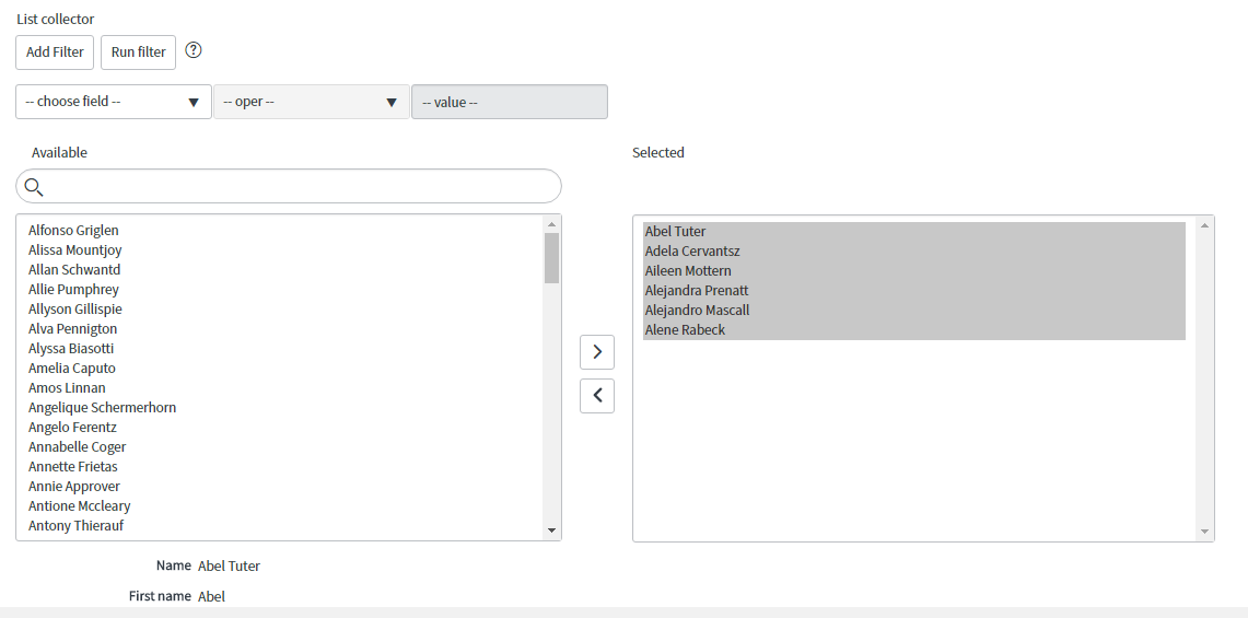 Render List Collector Variable as GlideList in Helsinki