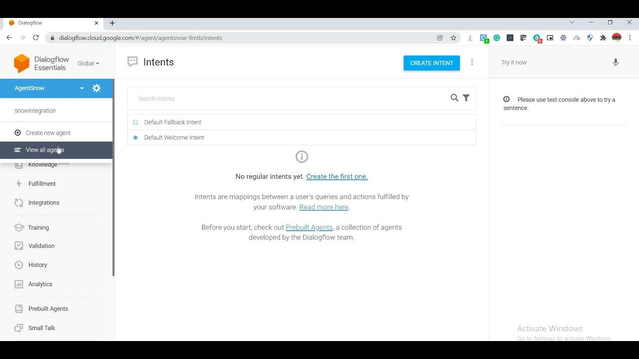 Google DialogFlow | Agents | Chatbots | part 1